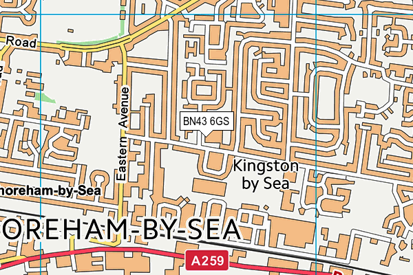 BN43 6GS map - OS VectorMap District (Ordnance Survey)