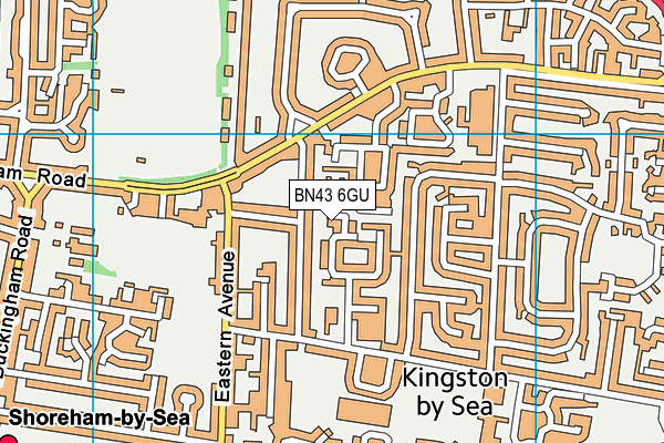 BN43 6GU map - OS VectorMap District (Ordnance Survey)