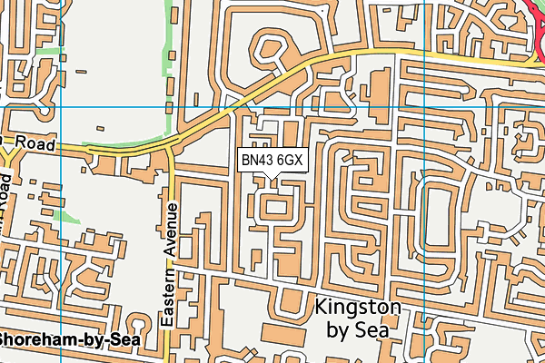 BN43 6GX map - OS VectorMap District (Ordnance Survey)