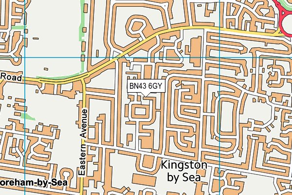 BN43 6GY map - OS VectorMap District (Ordnance Survey)