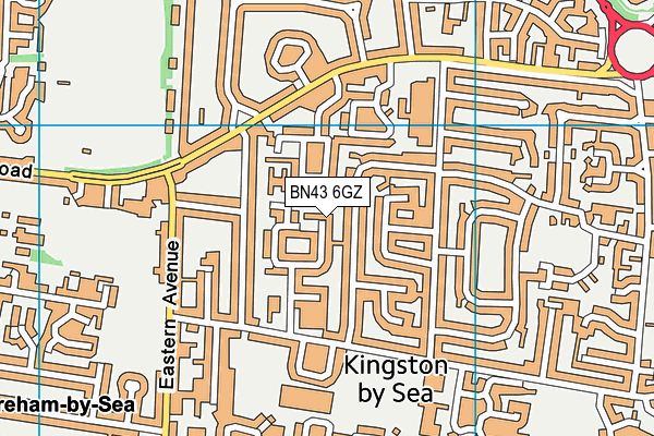 BN43 6GZ map - OS VectorMap District (Ordnance Survey)