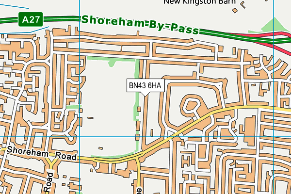 BN43 6HA map - OS VectorMap District (Ordnance Survey)