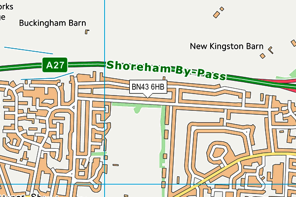 BN43 6HB map - OS VectorMap District (Ordnance Survey)