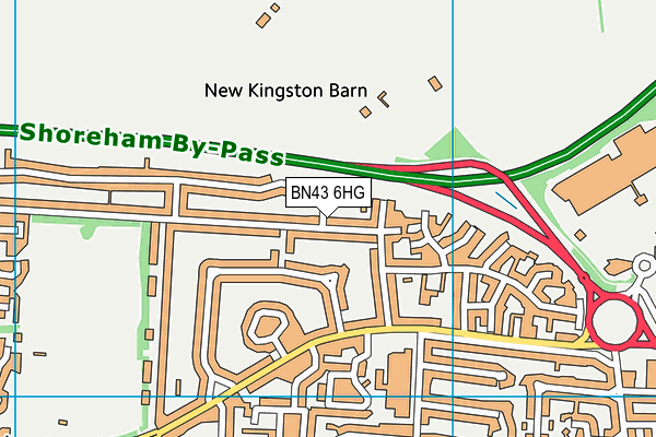 BN43 6HG map - OS VectorMap District (Ordnance Survey)