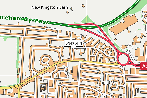 BN43 6HN map - OS VectorMap District (Ordnance Survey)
