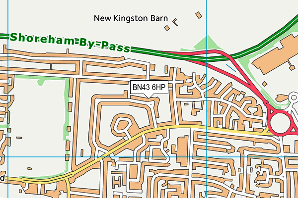 BN43 6HP map - OS VectorMap District (Ordnance Survey)
