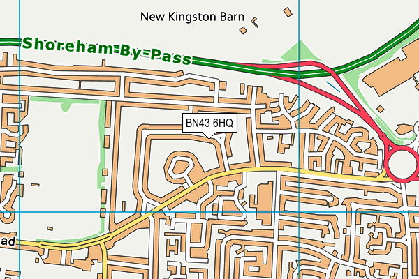 BN43 6HQ map - OS VectorMap District (Ordnance Survey)