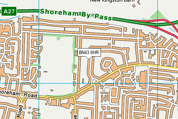 BN43 6HR map - OS VectorMap District (Ordnance Survey)