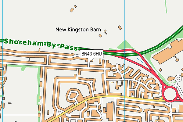 BN43 6HU map - OS VectorMap District (Ordnance Survey)