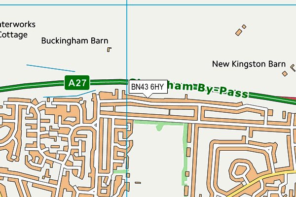 BN43 6HY map - OS VectorMap District (Ordnance Survey)