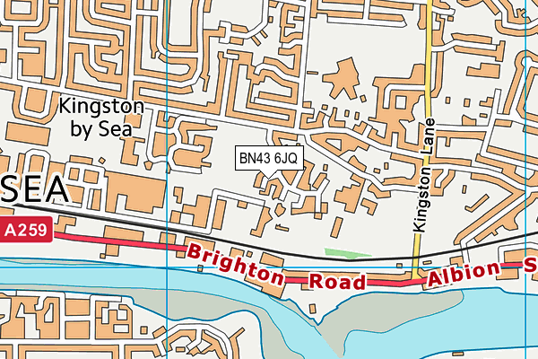 Shoreham Academy Pitches map (BN43 6JQ) - OS VectorMap District (Ordnance Survey)