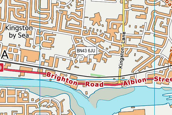 BN43 6JU map - OS VectorMap District (Ordnance Survey)