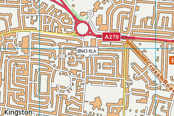 BN43 6LA map - OS VectorMap District (Ordnance Survey)
