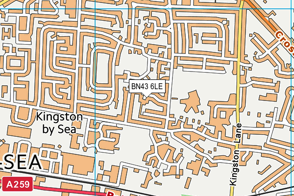 BN43 6LE map - OS VectorMap District (Ordnance Survey)