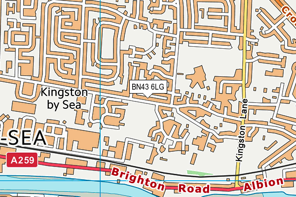 BN43 6LG map - OS VectorMap District (Ordnance Survey)