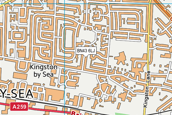 BN43 6LJ map - OS VectorMap District (Ordnance Survey)
