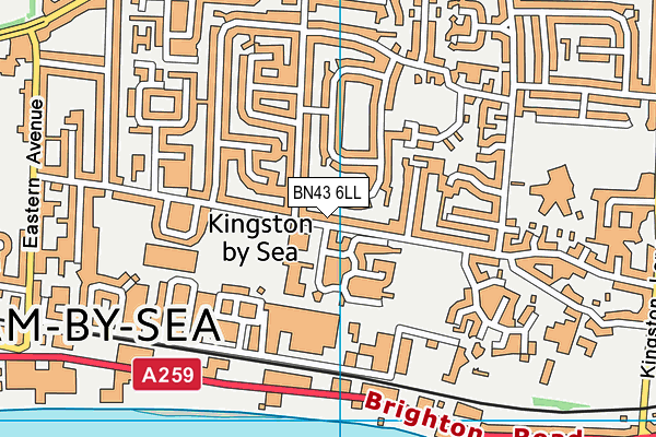 BN43 6LL map - OS VectorMap District (Ordnance Survey)