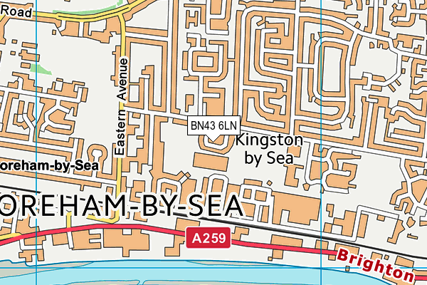 BN43 6LN map - OS VectorMap District (Ordnance Survey)