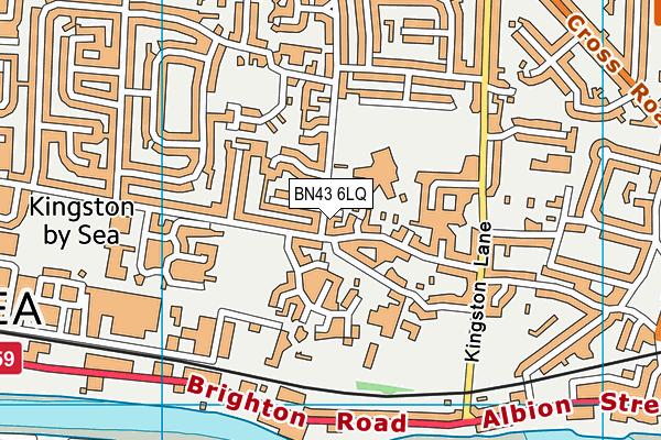 BN43 6LQ map - OS VectorMap District (Ordnance Survey)