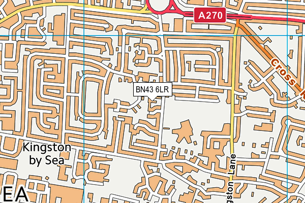 BN43 6LR map - OS VectorMap District (Ordnance Survey)