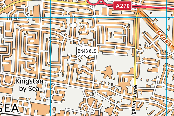 BN43 6LS map - OS VectorMap District (Ordnance Survey)