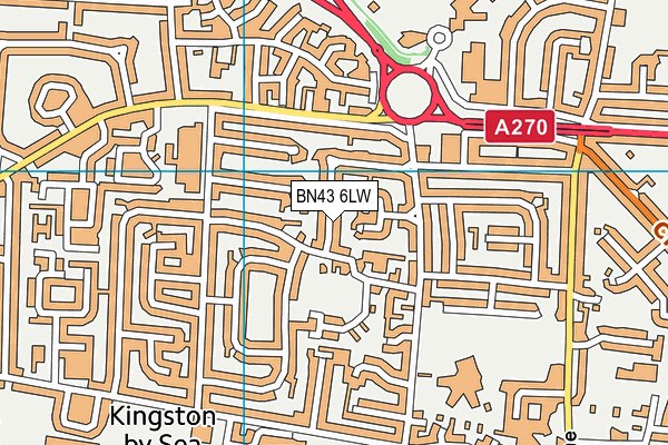 BN43 6LW map - OS VectorMap District (Ordnance Survey)