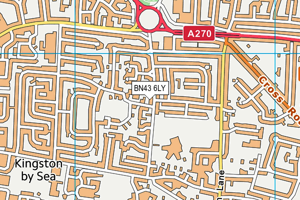 BN43 6LY map - OS VectorMap District (Ordnance Survey)