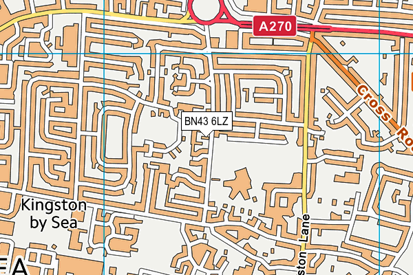 BN43 6LZ map - OS VectorMap District (Ordnance Survey)