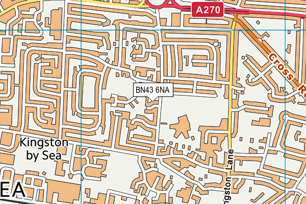 BN43 6NA map - OS VectorMap District (Ordnance Survey)