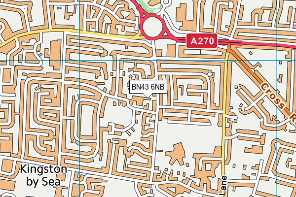 BN43 6NB map - OS VectorMap District (Ordnance Survey)