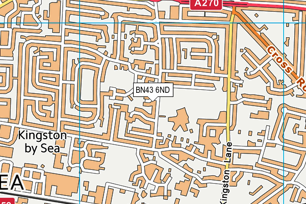 BN43 6ND map - OS VectorMap District (Ordnance Survey)