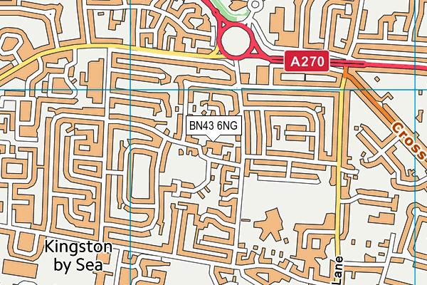 BN43 6NG map - OS VectorMap District (Ordnance Survey)