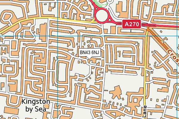 BN43 6NJ map - OS VectorMap District (Ordnance Survey)