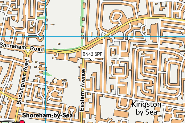 BN43 6PF map - OS VectorMap District (Ordnance Survey)