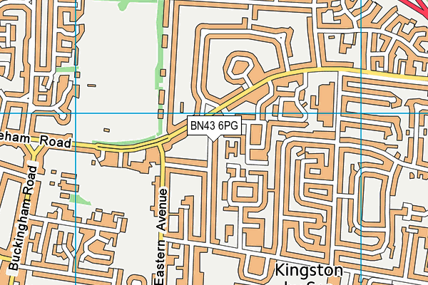 BN43 6PG map - OS VectorMap District (Ordnance Survey)