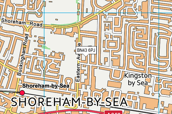 BN43 6PJ map - OS VectorMap District (Ordnance Survey)