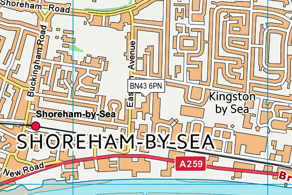 BN43 6PN map - OS VectorMap District (Ordnance Survey)