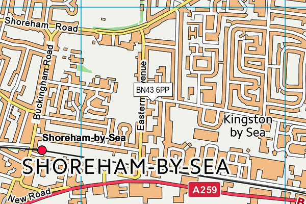 BN43 6PP map - OS VectorMap District (Ordnance Survey)