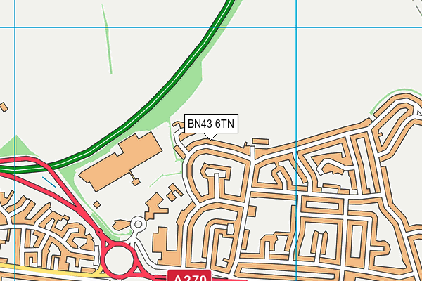 BN43 6TN map - OS VectorMap District (Ordnance Survey)