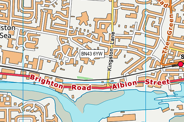 BN43 6YW map - OS VectorMap District (Ordnance Survey)