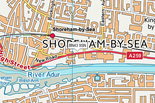 BN43 9SN map - OS VectorMap District (Ordnance Survey)