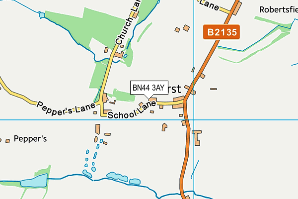 Ashurst Recreation Ground map (BN44 3AY) - OS VectorMap District (Ordnance Survey)