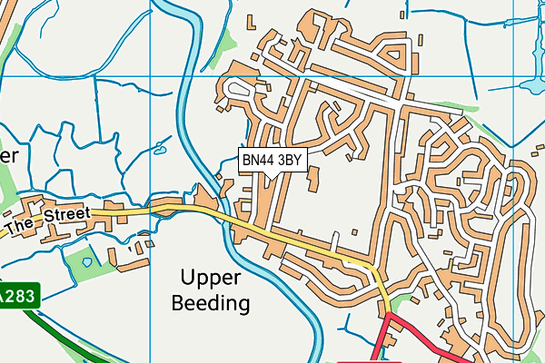 BN44 3BY map - OS VectorMap District (Ordnance Survey)