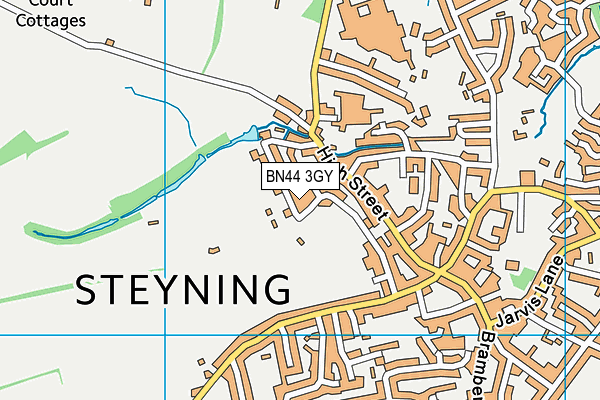 BN44 3GY map - OS VectorMap District (Ordnance Survey)