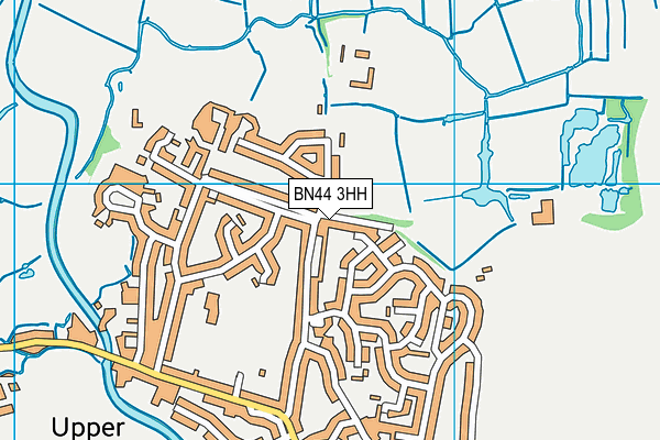 BN44 3HH map - OS VectorMap District (Ordnance Survey)