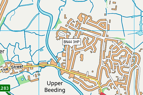 BN44 3HP map - OS VectorMap District (Ordnance Survey)