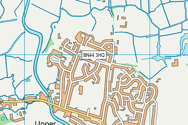 BN44 3HQ map - OS VectorMap District (Ordnance Survey)