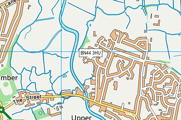 BN44 3HU map - OS VectorMap District (Ordnance Survey)