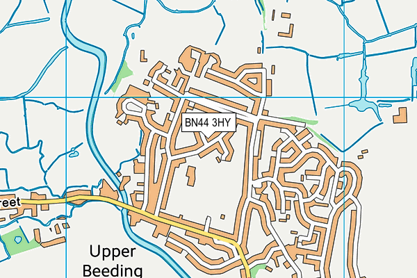 BN44 3HY map - OS VectorMap District (Ordnance Survey)