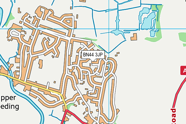 BN44 3JP map - OS VectorMap District (Ordnance Survey)